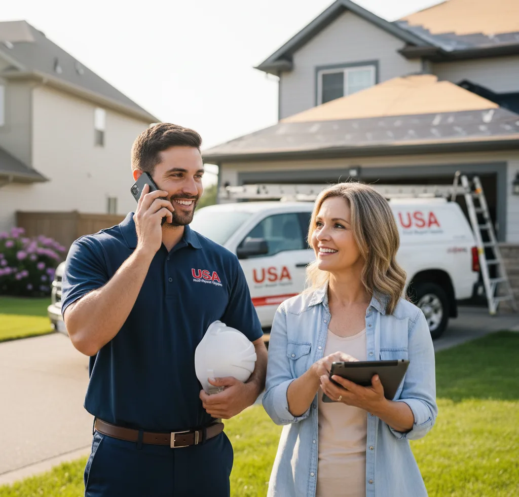 USA Roof Repair Experts customer support in Emerson